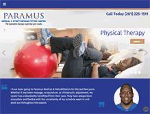 Tablet Screenshot of paramusmedicalandsports.com
